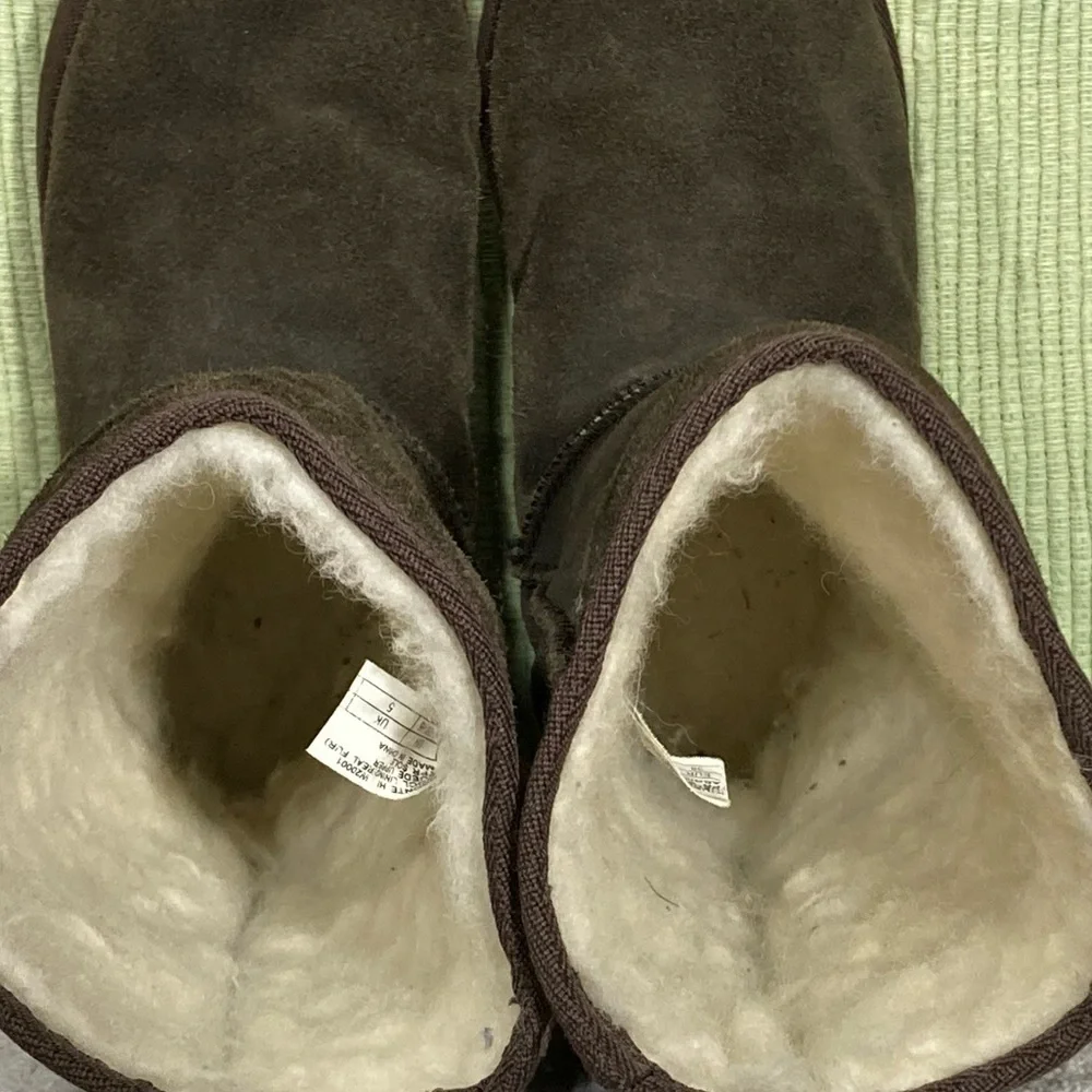 EMU Australia Womens Brown Bronte Hi Suede Wool-Lined Warm Winter Boots Size 7M